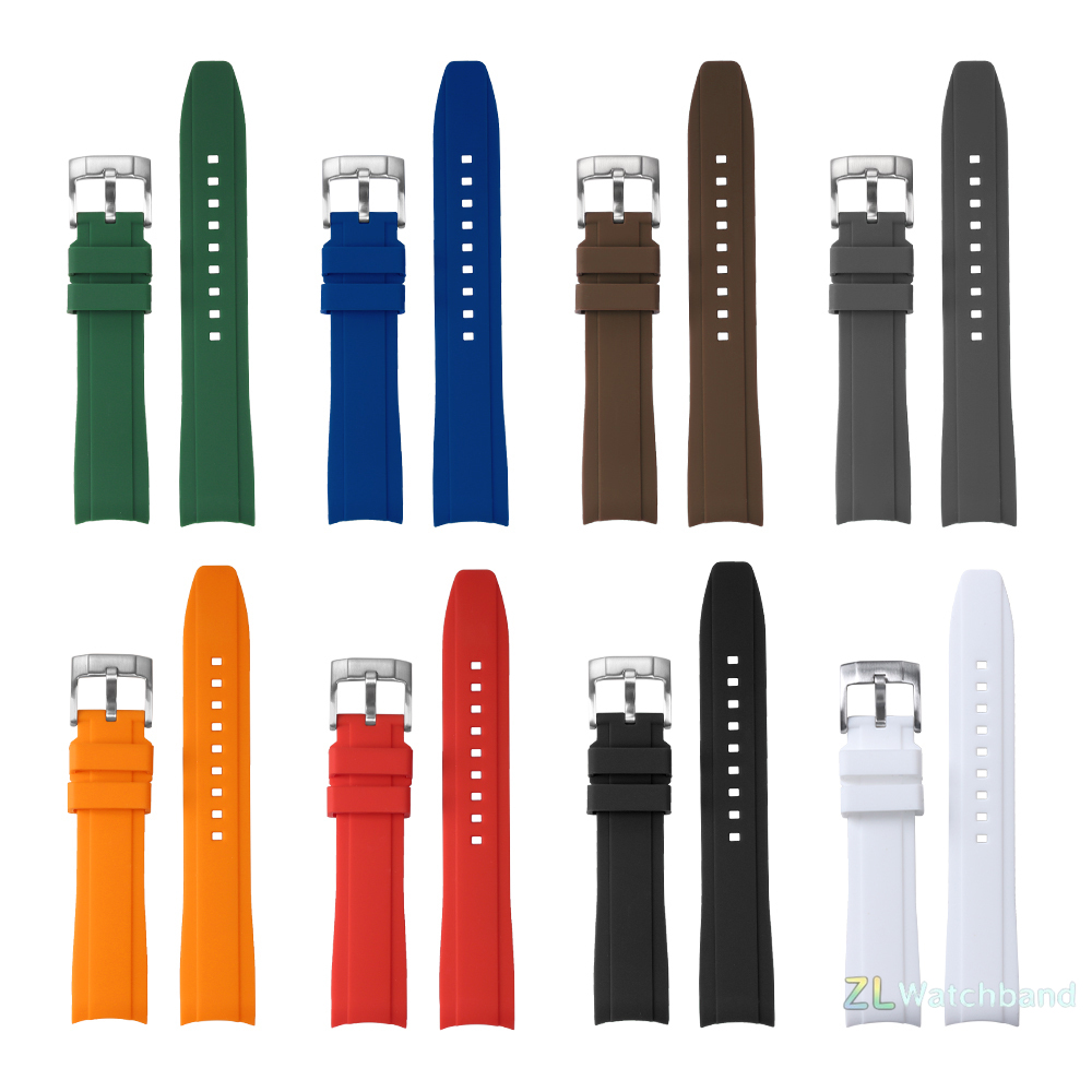 Luxury Watch Engraving - 20mm 22mm Soft Rubber Watch Strap