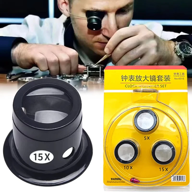Luxury Watch Cleaning Kit - Watch Repair Magnifying Glass Set, 5X