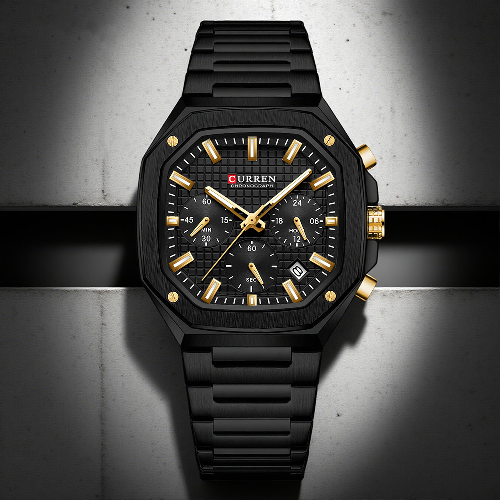 CURREN Luxury Square Chrono Wa - Luxury Watch Dial review and price