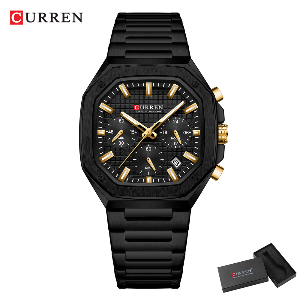 CURREN Luxury Square Chrono Wa - Luxury Watch Dial review and price