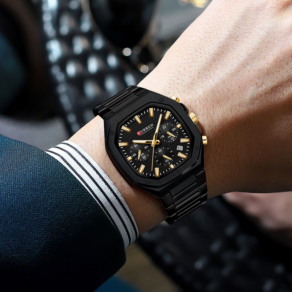 CURREN Luxury Square Chrono Wa - Luxury Watch Dial review and price